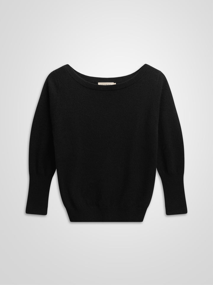 Kashmirgenser "Asta" i 100% ren kasjmirull. Norsk design fra Kashmina. Farge: Sort.