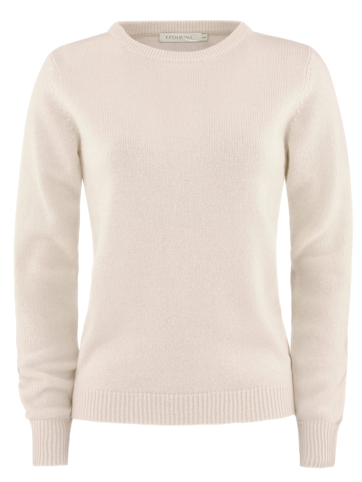 Kashmirgenser "Saga" i 100% kashmirull. Farge: Perlemor. Norsk design fra Kashmina.