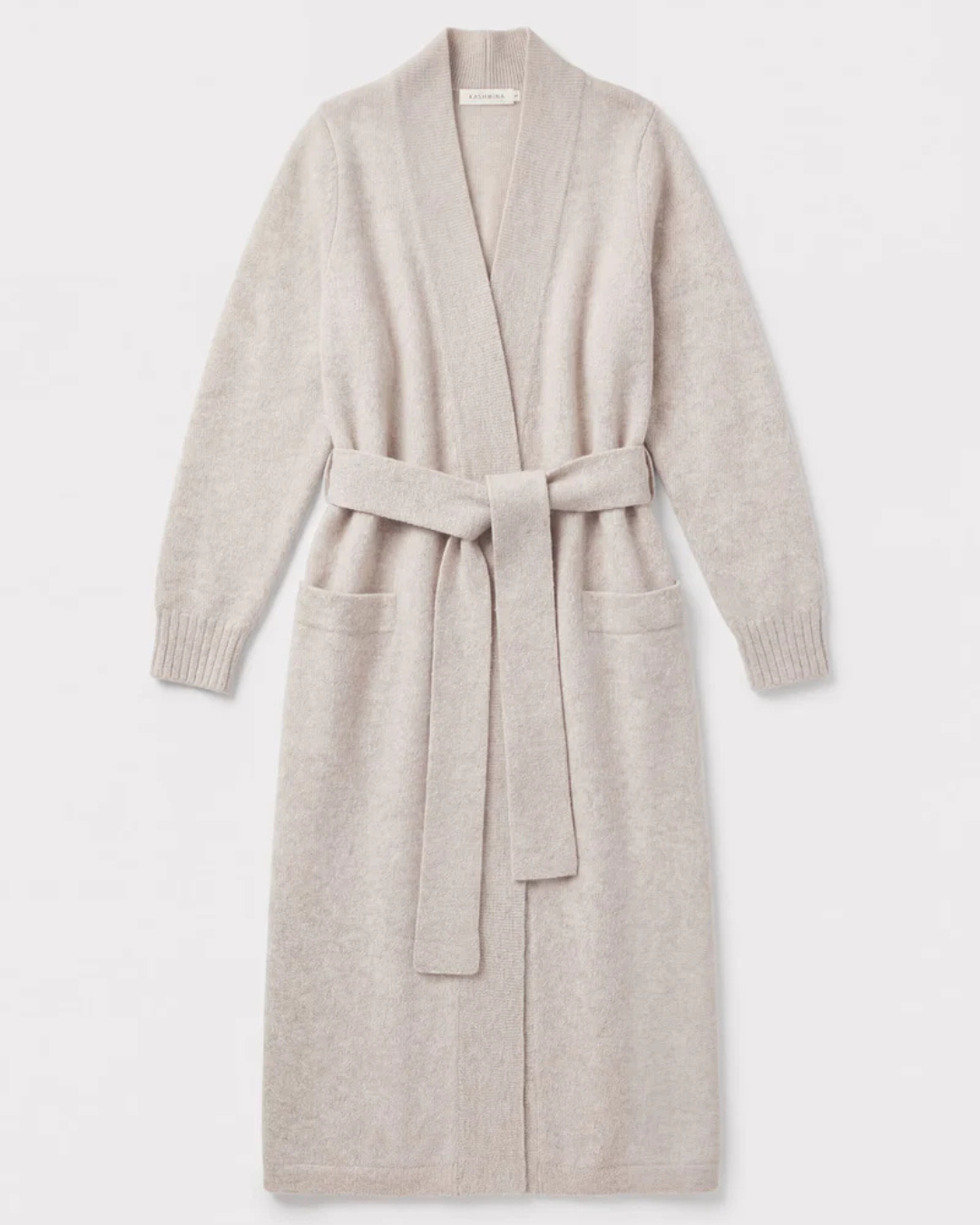 Morgenkåpe "Premium" i 100% kashmirull - Beige