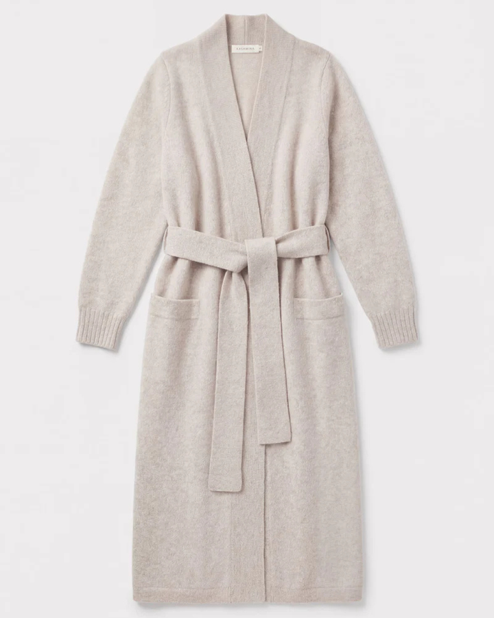 Morgenkåpe "Premium" i 100% kashmirull - Beige