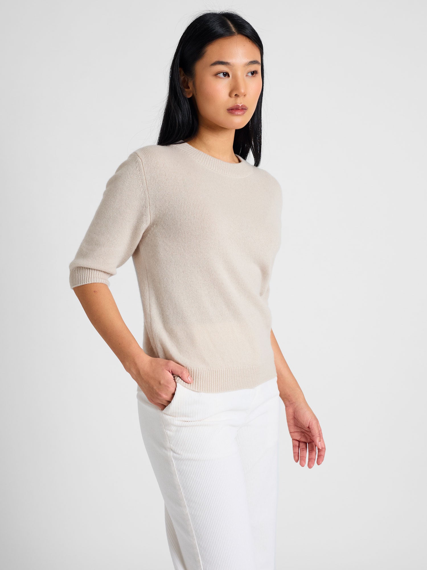 Kashmirgenser "Aase" - cream