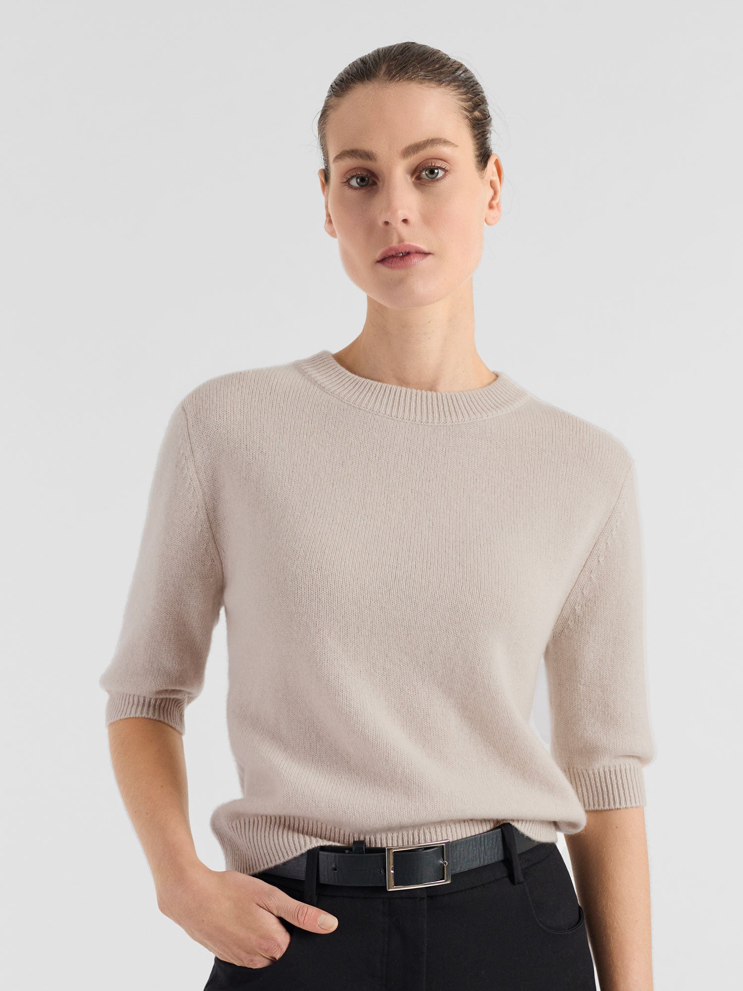 Cashmere sweater "Aase" - cream