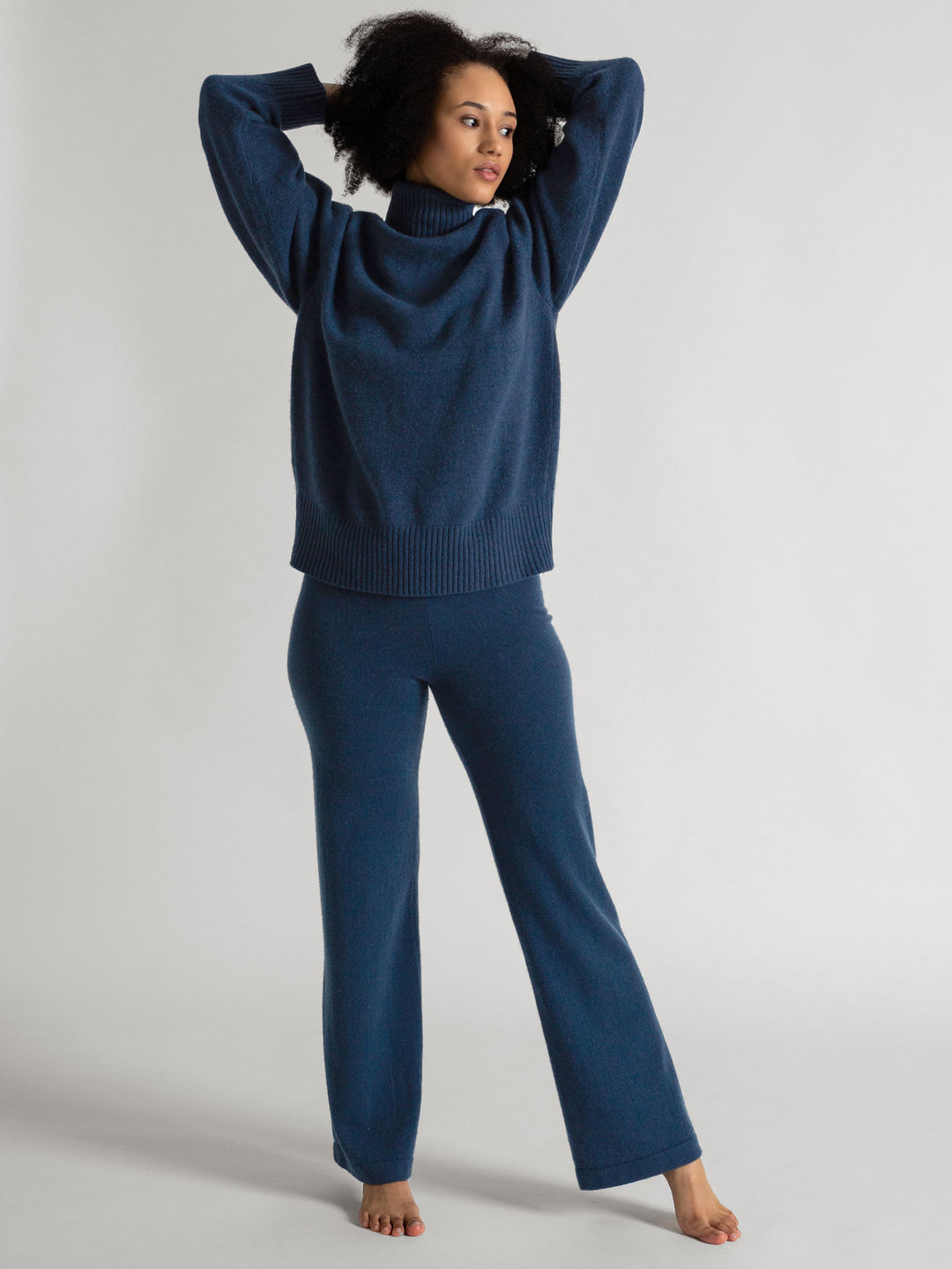 kashmirgenser milano i 100% kashmir fra Kashmina, mountain blue