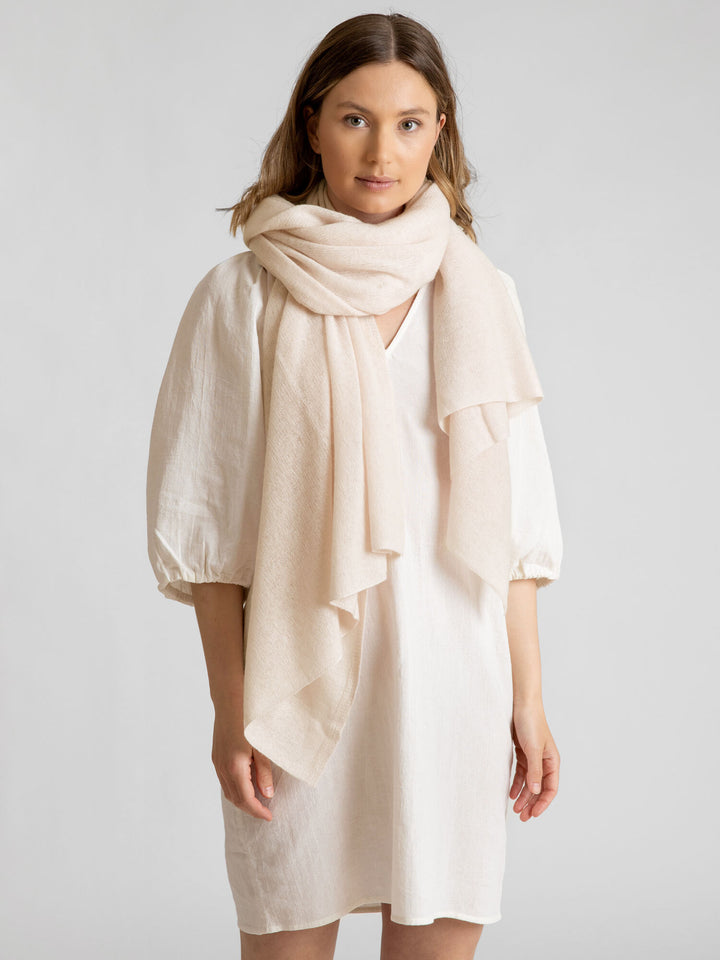 Florlett kashmirskjerf "Flow" - perlemor