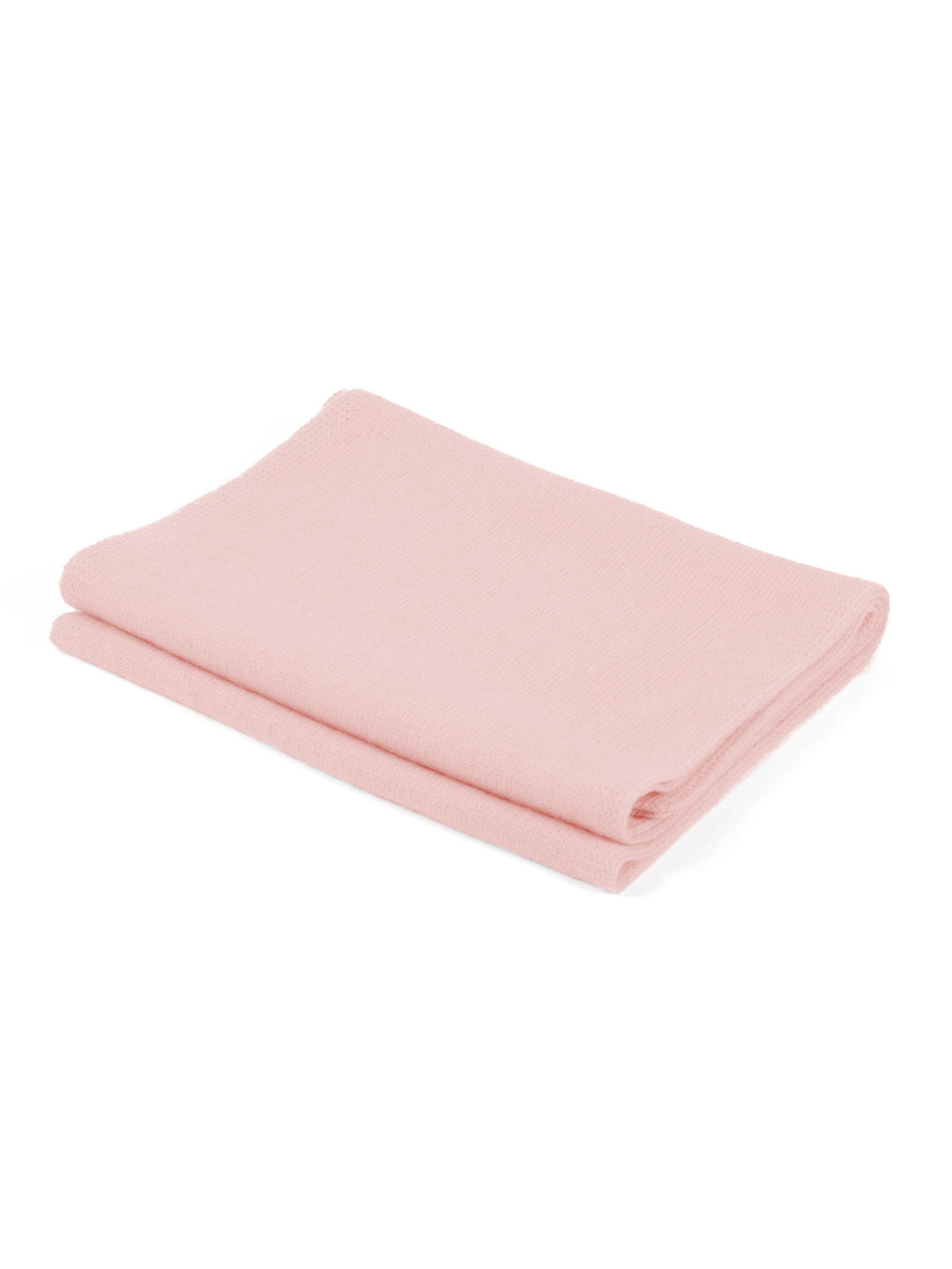 Lite skjerf strikket i 100% ren kashmirull, cashmere. Fullstendig kløfritt. Norsk design fra Kashmina. Farge: Rose Glow.