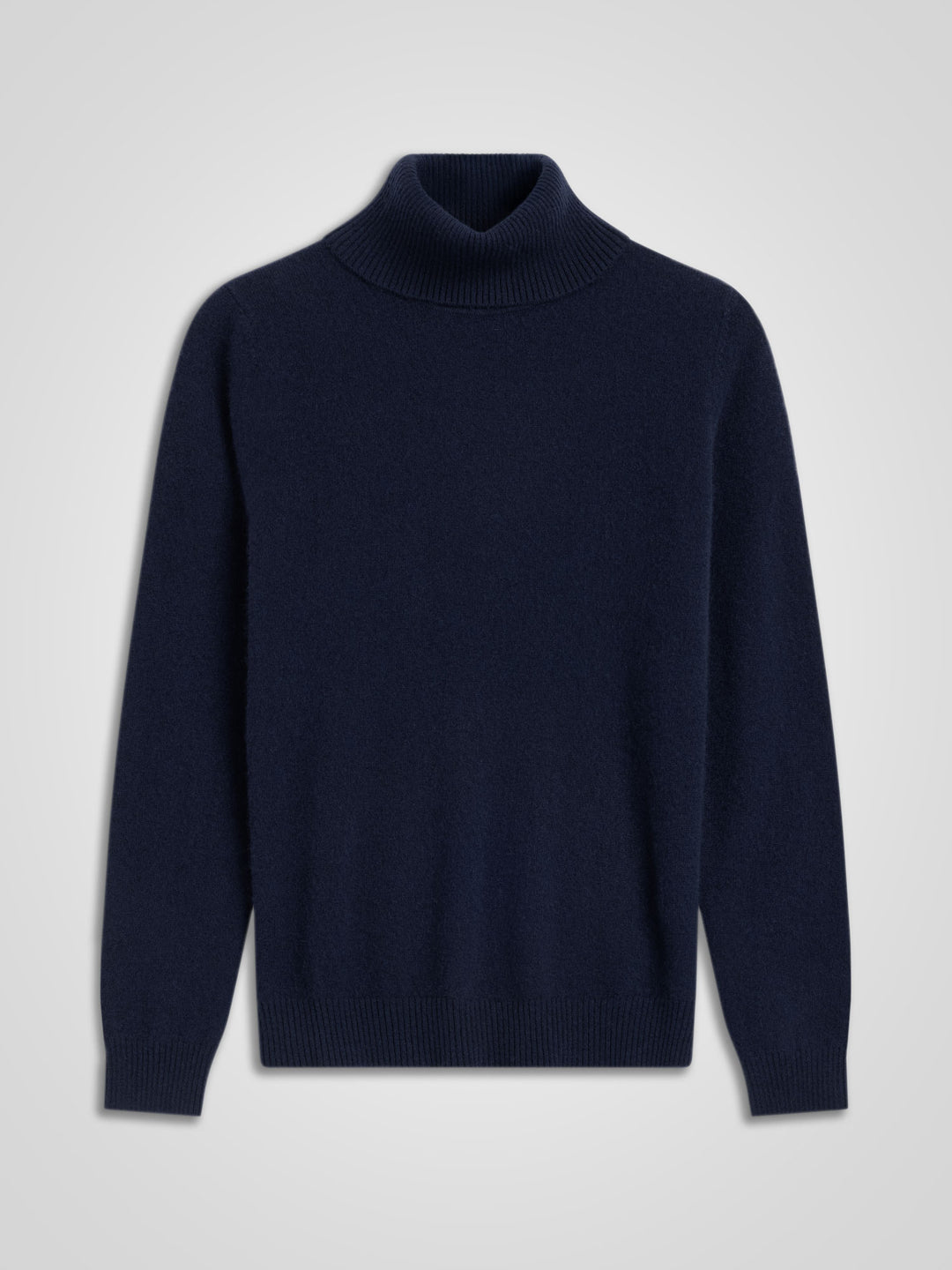 Høyhalset tynn kashmirgenser "Hedda" i 100% ren kasjmir. Norsk design fra Kashmina. Farge: Navy / mørk blå.