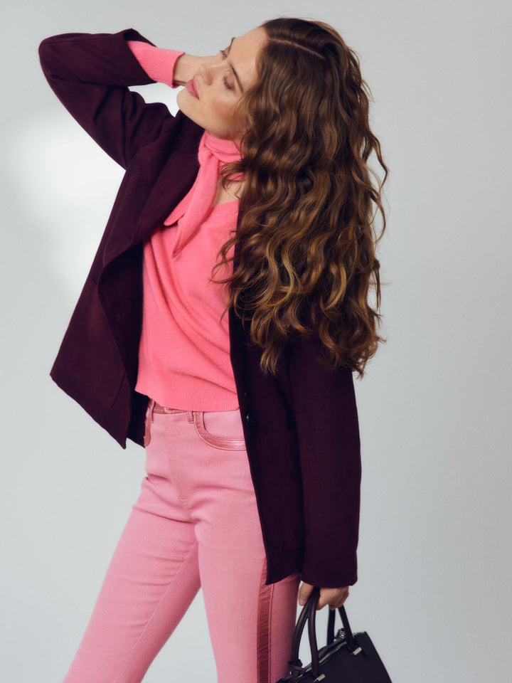 Kashmirskjerf "Alfine" - Bubblegum pink