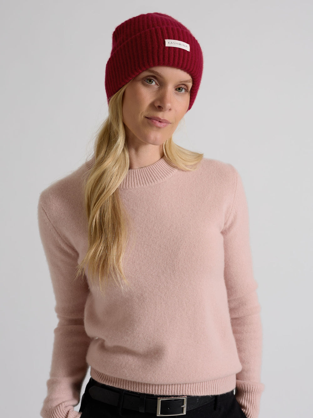 Sofia long, kashmirgenser i 100% kashmir fra Kashmina, Norsk design, farge: rose glow.