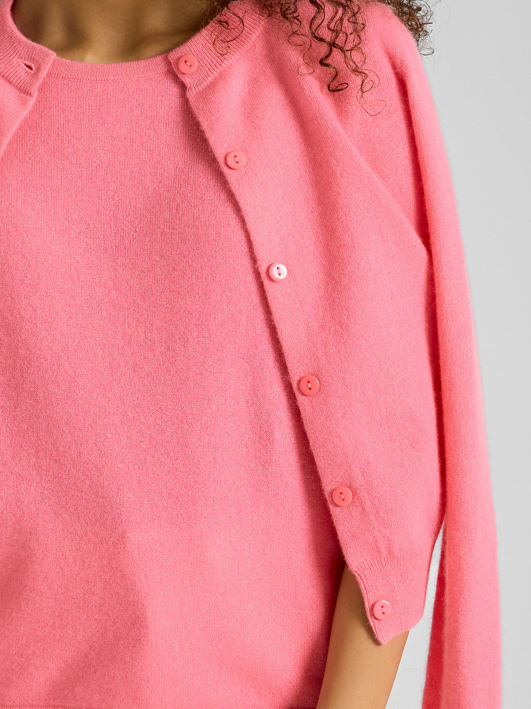 Kashmircardigan "Ingrid" - Bubblegum pink