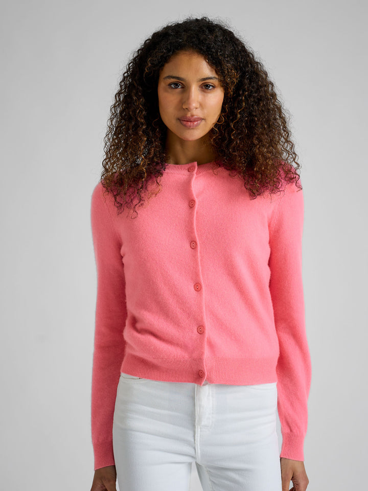 Kashmircardigan "Ingrid" - Bubblegum pink