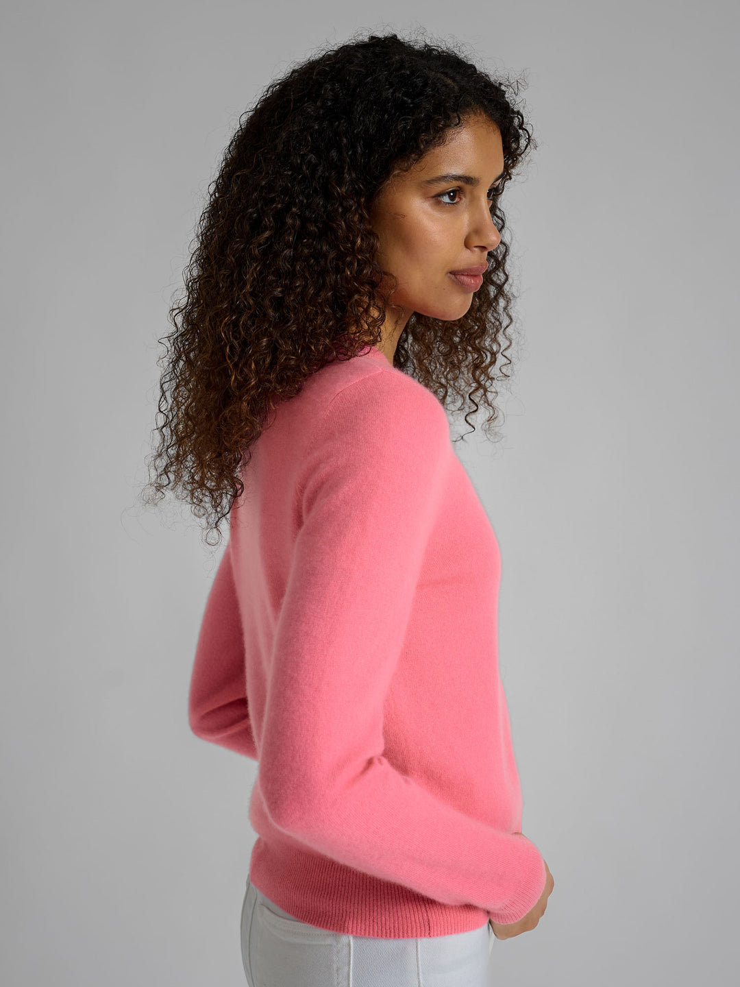 Kashmircardigan "Ingrid" - Bubblegum pink