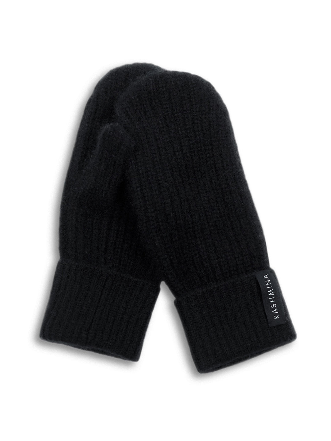 "Elva" votter i 100% ren cashmere. Norsk design fra Kashmina. Farge: Sort.