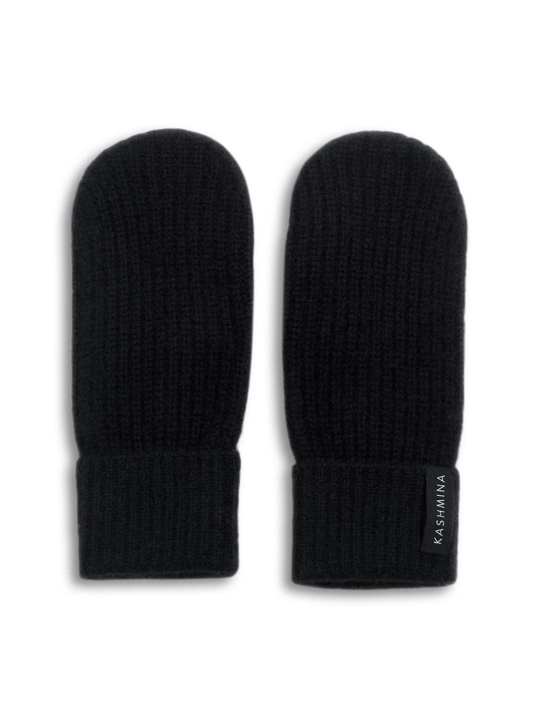"Elva" votter i 100% ren cashmere. Norsk design fra Kashmina. Farge: Sort.