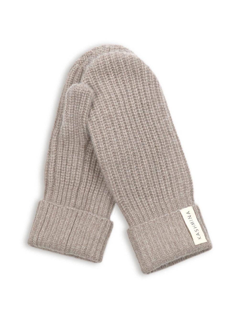 "Elva" votter i 100% ren cashmere. Norsk design fra Kashmina. Farge: Toast.