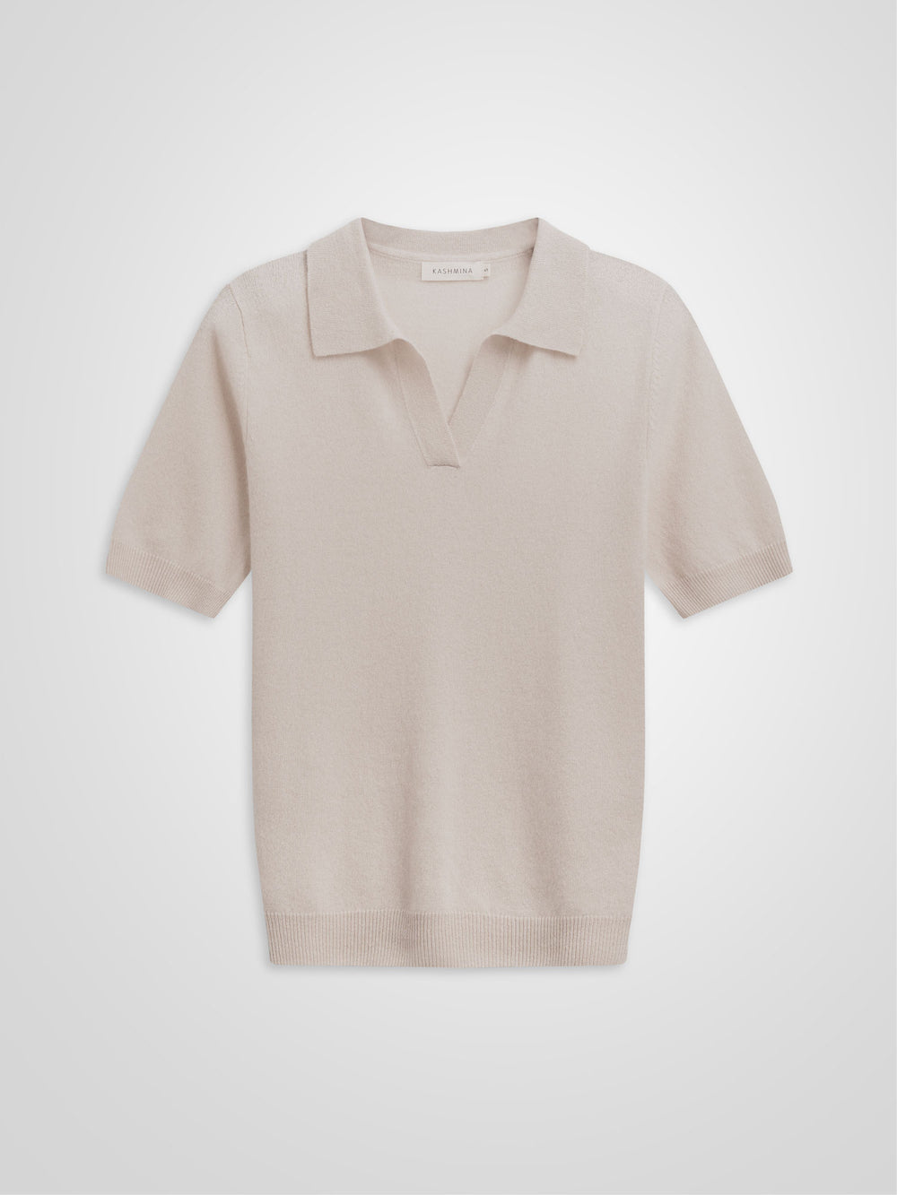 Cashmere piquet "Rikke" i 100% ren cashmere. Norsk design fra Kashmina. Farge: Cream.
