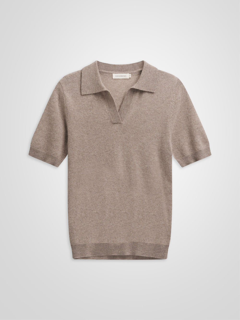 Cashmere piquet "Rikke" i 100% ren cashmere. Norsk design fra Kashmina. Farge: Toast.