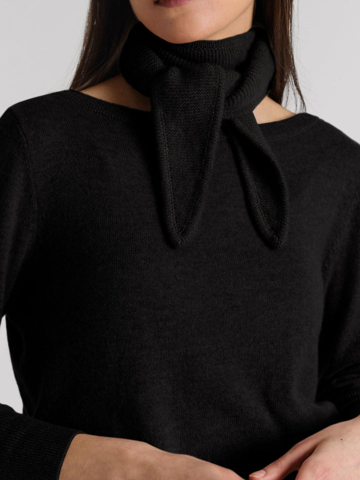 Cashmere skjerf "Alfie" i 100% ren cashmere. Norsk design fra Kashmina. Farge: Sort.
