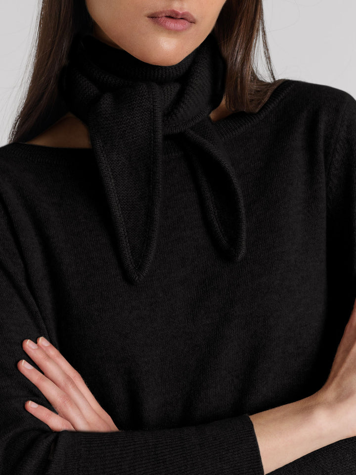 Cashmere skjerf "Alfie" i 100% ren cashmere. Norsk design fra Kashmina. Farge: Sort.