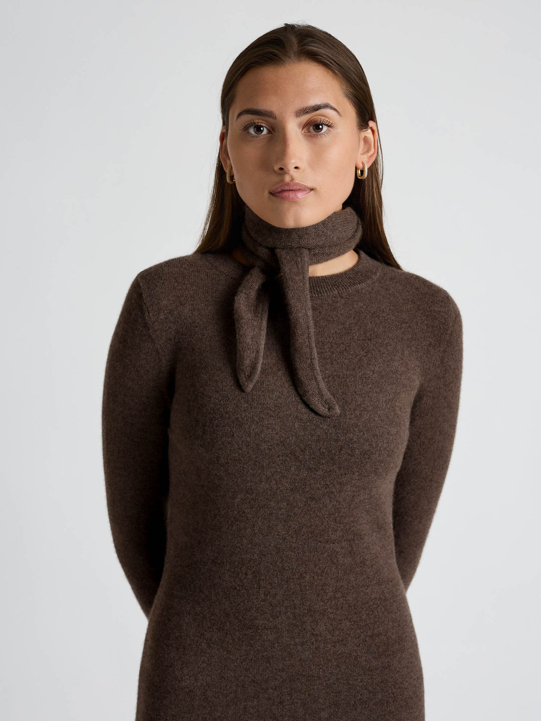 Kashmirskjerf "Alfine" - Dark brown