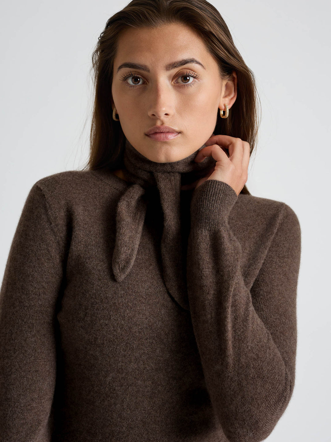Kashmirskjerf "Alfine" - Dark brown