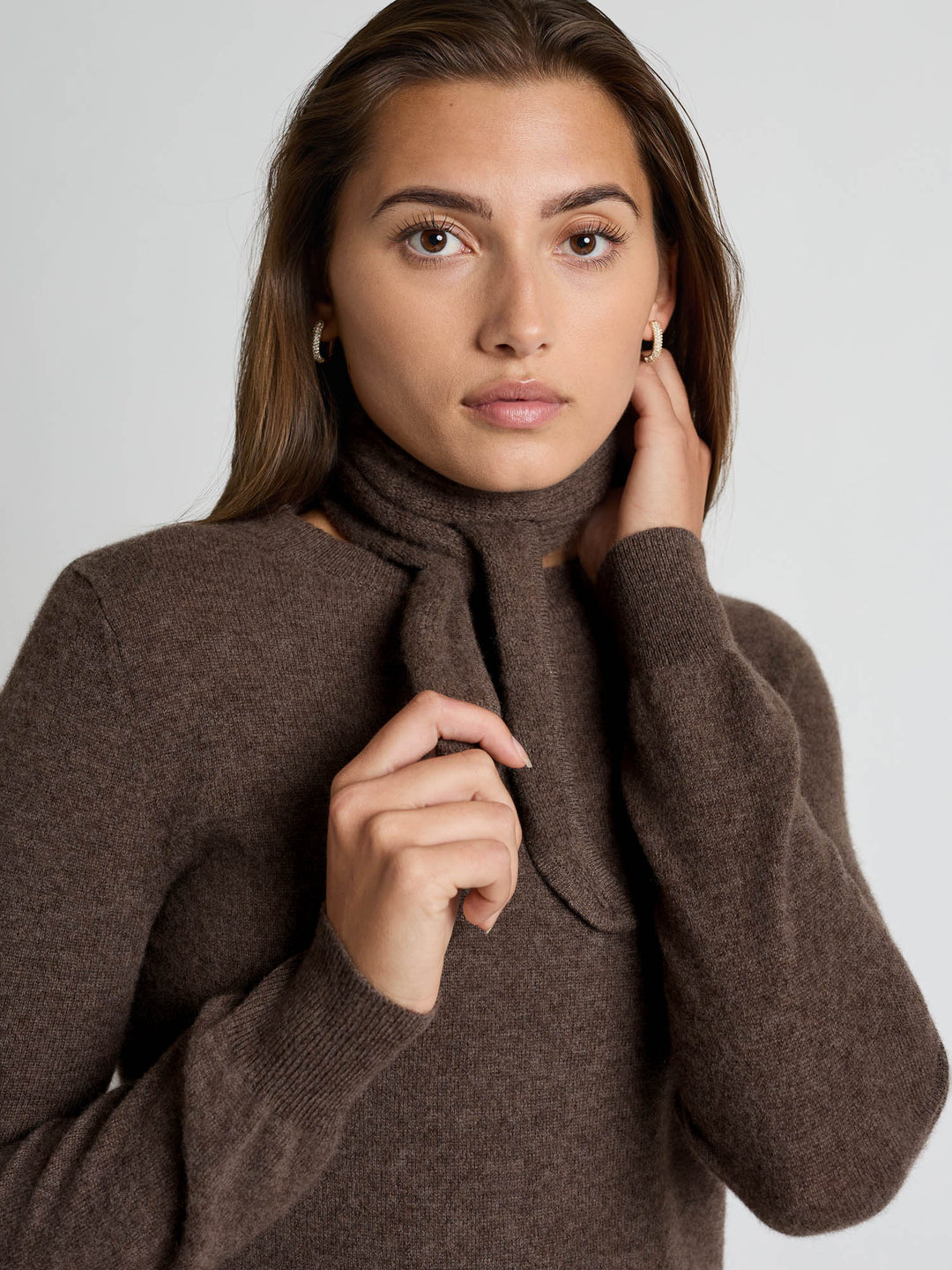Kashmirskjerf "Alfine" - Dark brown