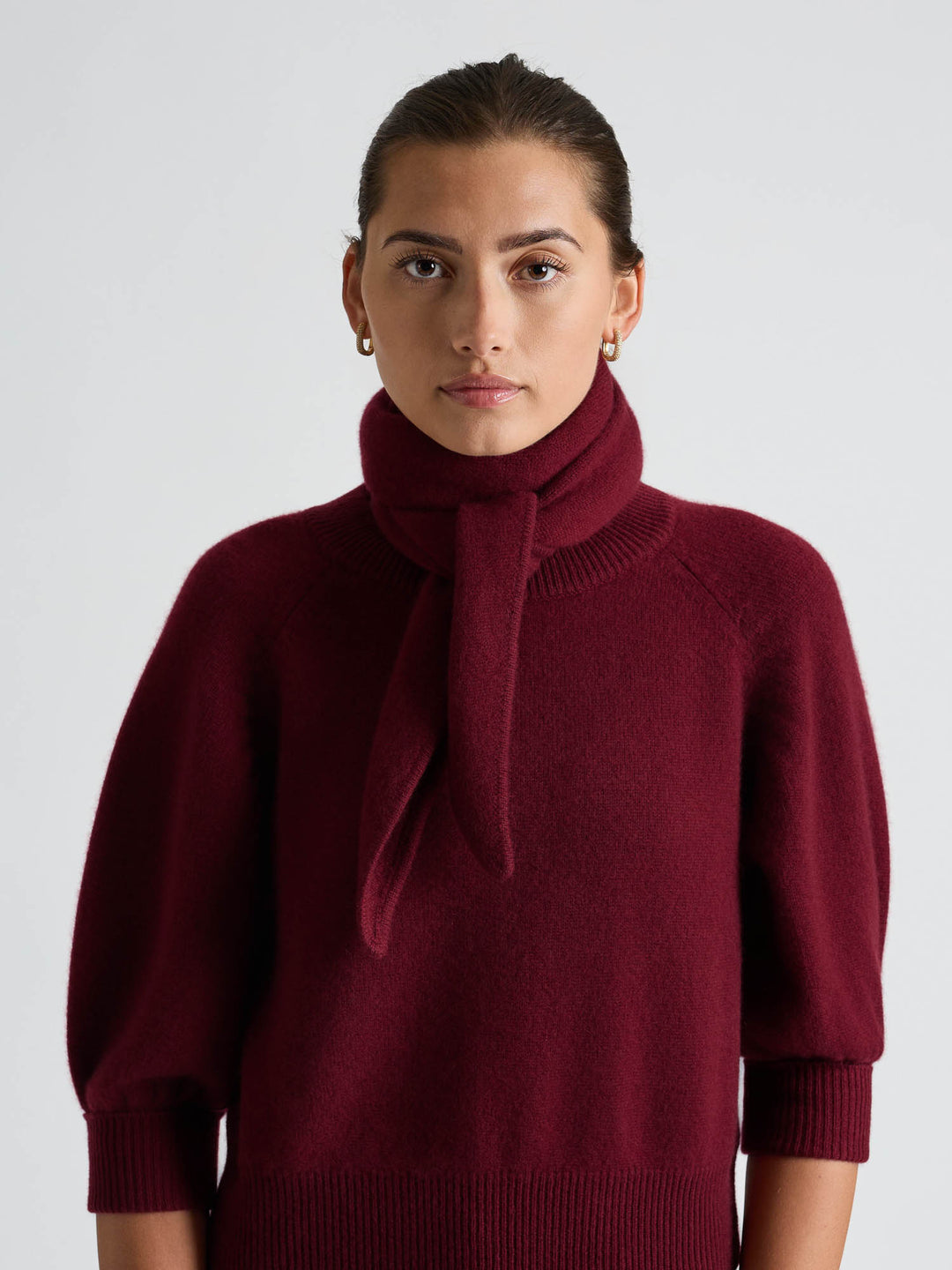 Kashmirskjerf "Astrid" - Bordeaux