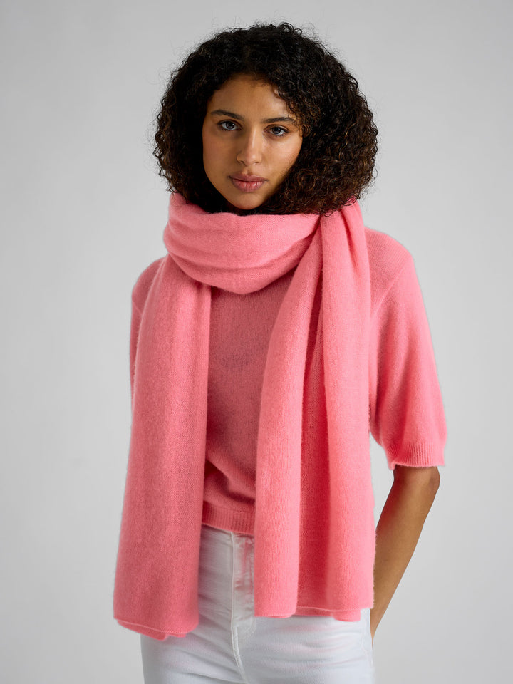 Florlett kashmirskjerf "Flow" - Bubblegum pink