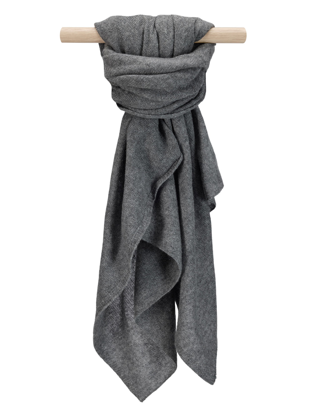 Kashmirskjerf "Flow" florlett skjerf i 100% ren kashmir. Norsk design fra Kashmina. Farge: Dark Grey.
