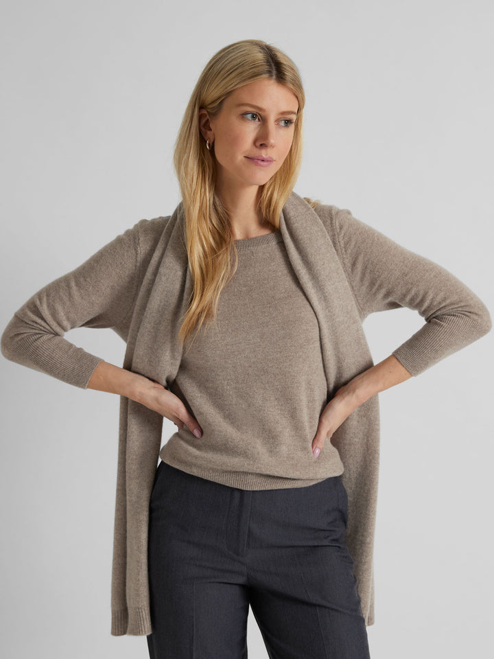 Kashmirskjerf "Uni" "Urban" 100% kashmir. Norsk design fra Kashmina. Herreskjerf. Farge: Toast. 
