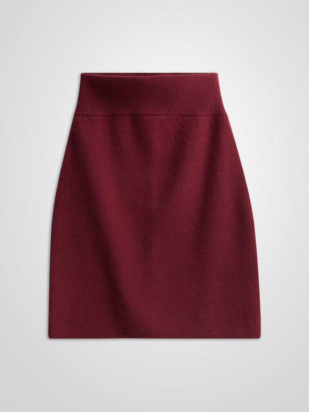 Kashmirskjørt "Olava" i 100% ren kasjmirull. Norsk design fra Kashmina. Farge: Bordeaux.