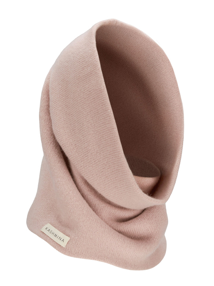 Kashmirsnood / kashmirskjerf "Eydis" i 100% ren kashmirull. Norsk design fra Kashmina. Farge: Rose glow.