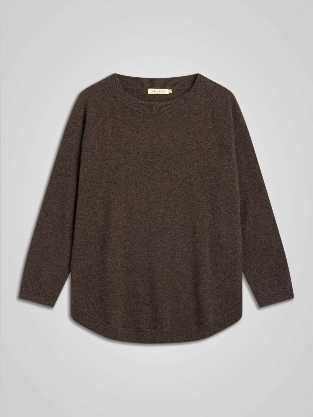 Kashmirgenser "Anna" i 100% cashmere. Norsk design fra Kashmina. Farge: Dark Brown.