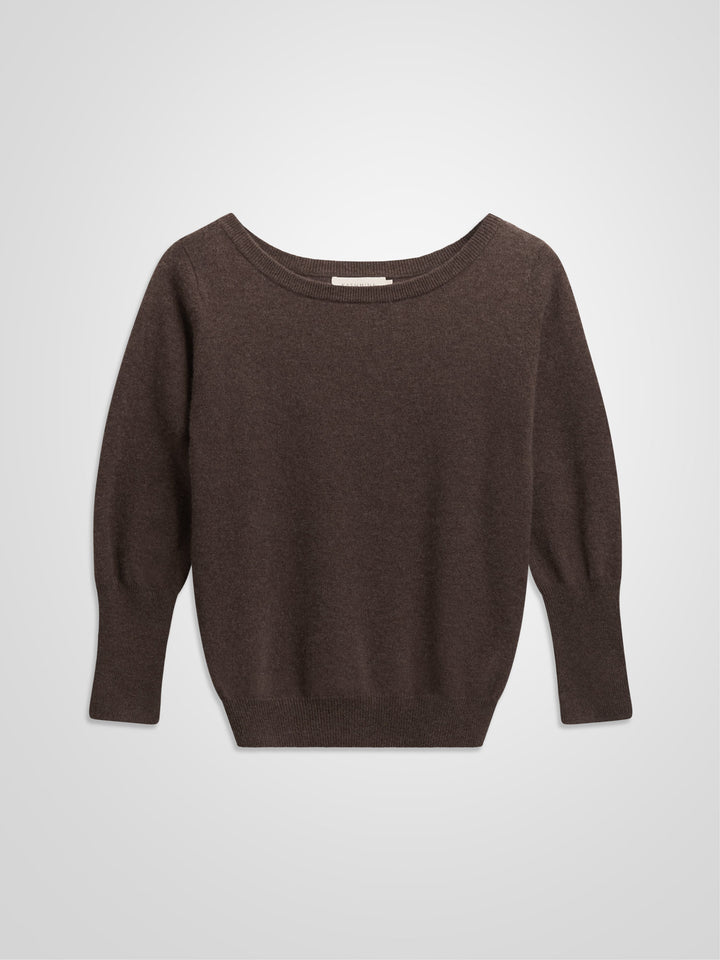 Kashmirgenser "Asta" i 100% ren kasjmirull. Norsk design fra Kashmina. Farge: Mørk Brun.