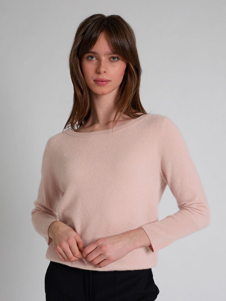 Kashmirgenser "Asta" i 100% ren kasjmirull. Norsk design fra Kashmina. Farge: Rose Glow