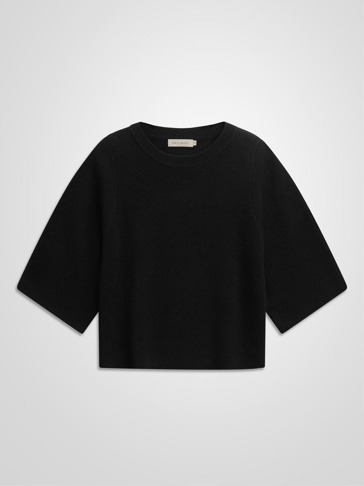 Kashmirgenser "Dina" i 100% ren kasjmirull. Norsk design fra Kashmina. Farge: Sort.