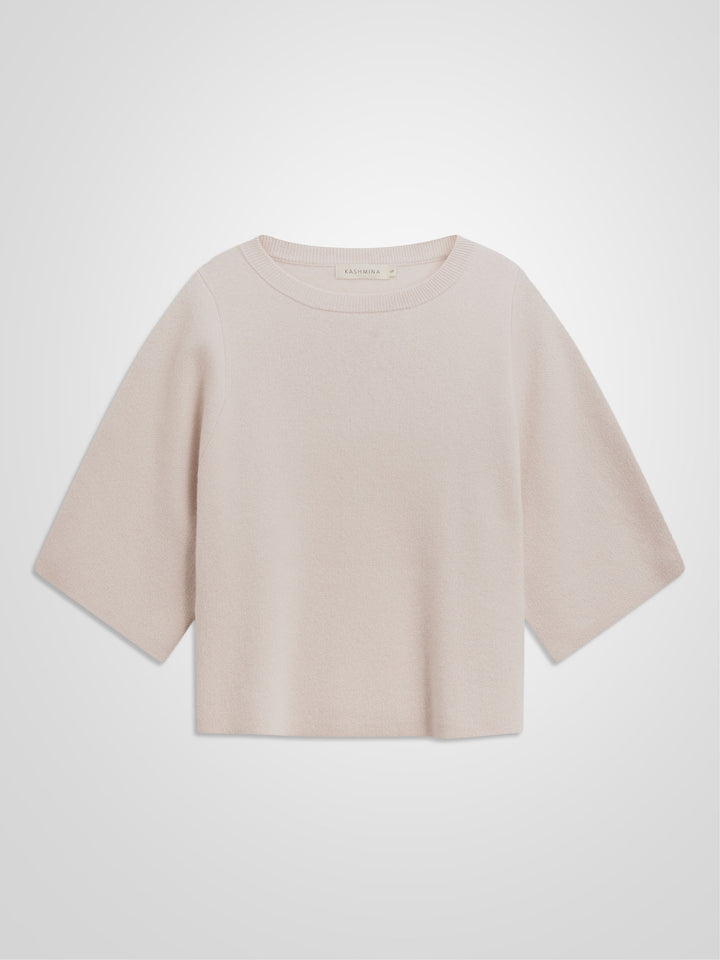 Kashmirgenser "Dina" i 100% ren kasjmirull. Norsk design fra Kashmina. Farge: Cream.