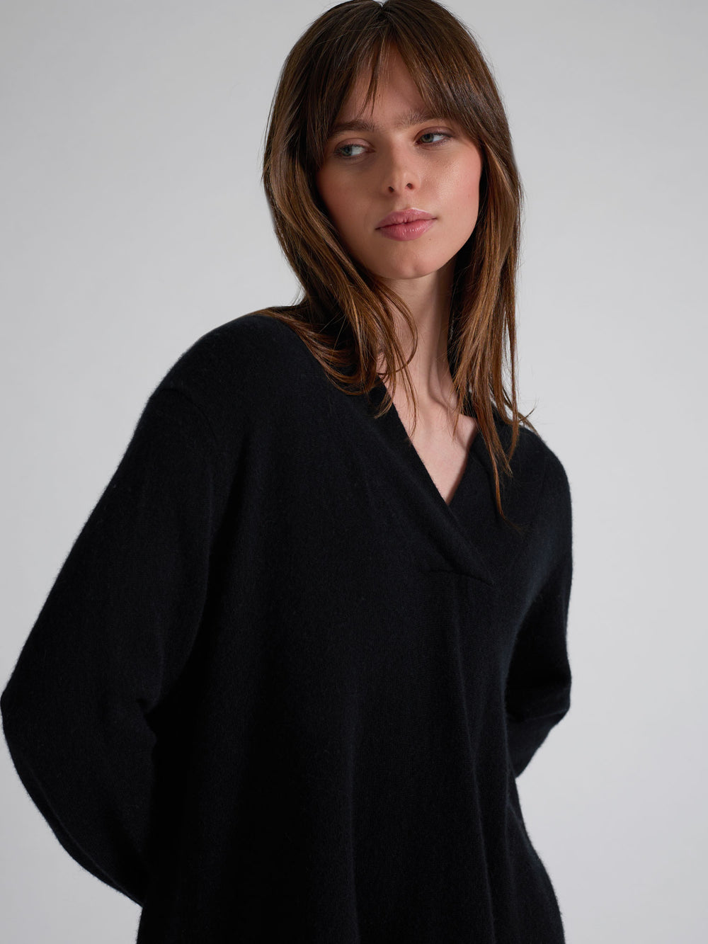 Kashmirgenser "Ida" i 100% ren cashmere. Norsk design fra Kashmina. Farge: Sort.