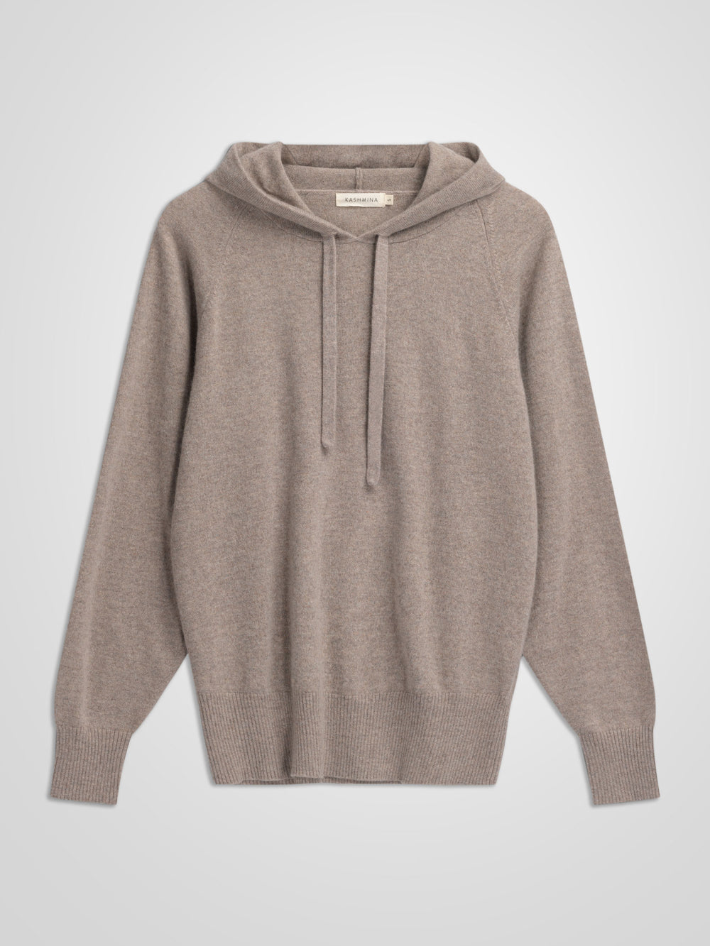 Kashmirgenser "lux hoodie" 100% kashmir fra Kashmina, fargen Toast