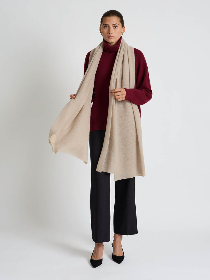 Florlett kashmirskjerf "Flow" - cream