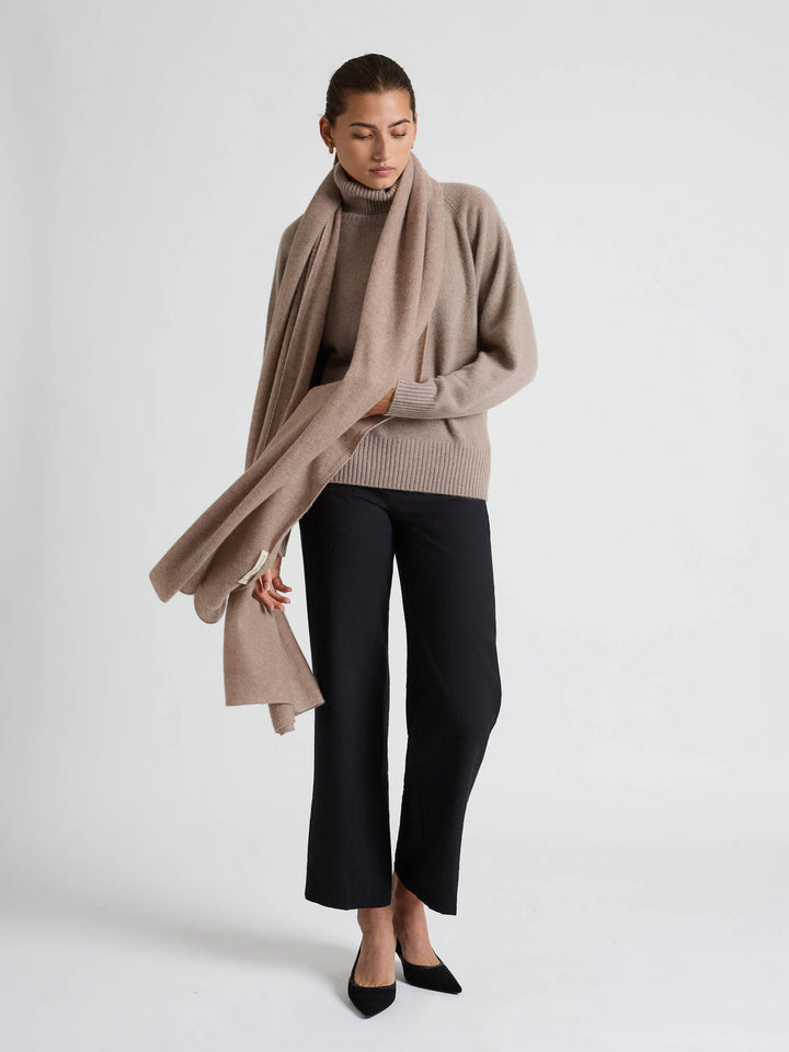Florlett kashmirskjerf "Flow" - toast