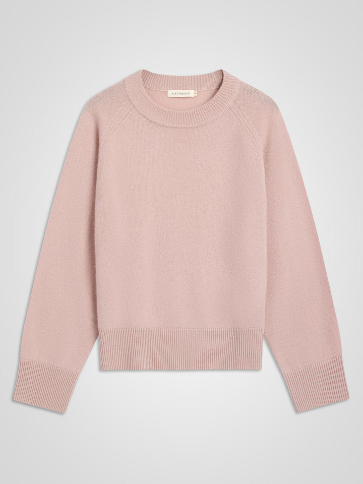 Kashmirgenser "Signy" i 100% ren kasjmirull. Norsk design fra Kashmina. Farge: Rose Glow.