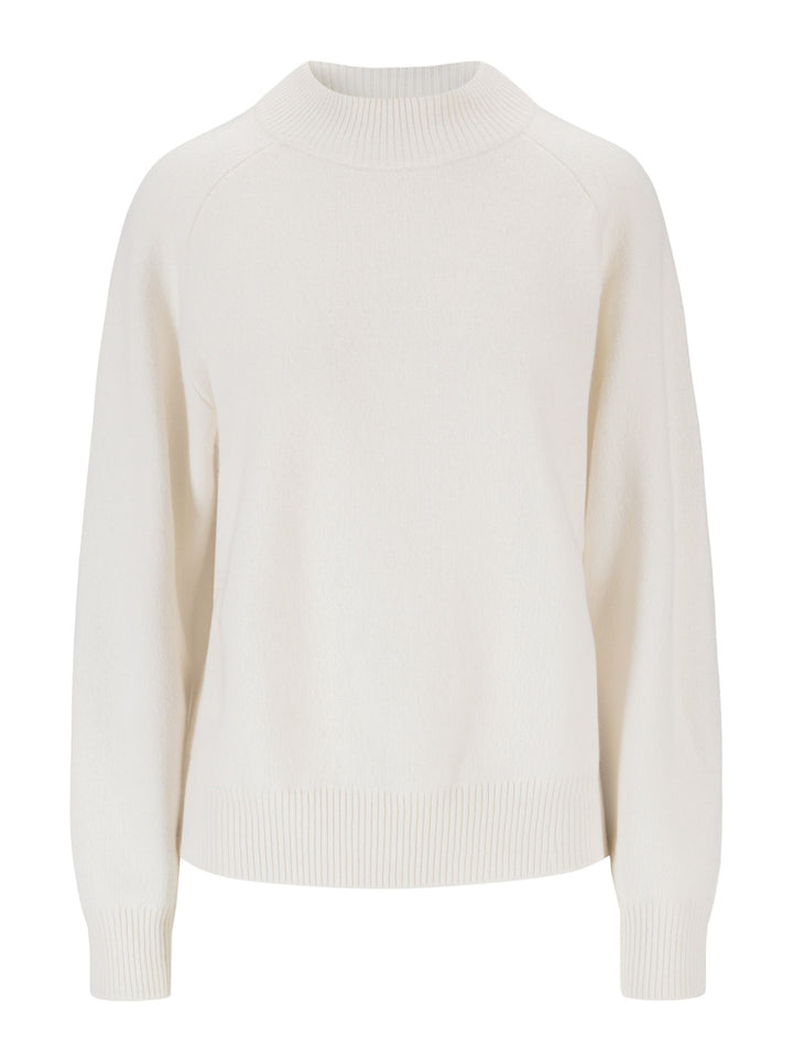 Hvit kashmirgenser i 100% kasjmirull, Norsk design fra Kashmina