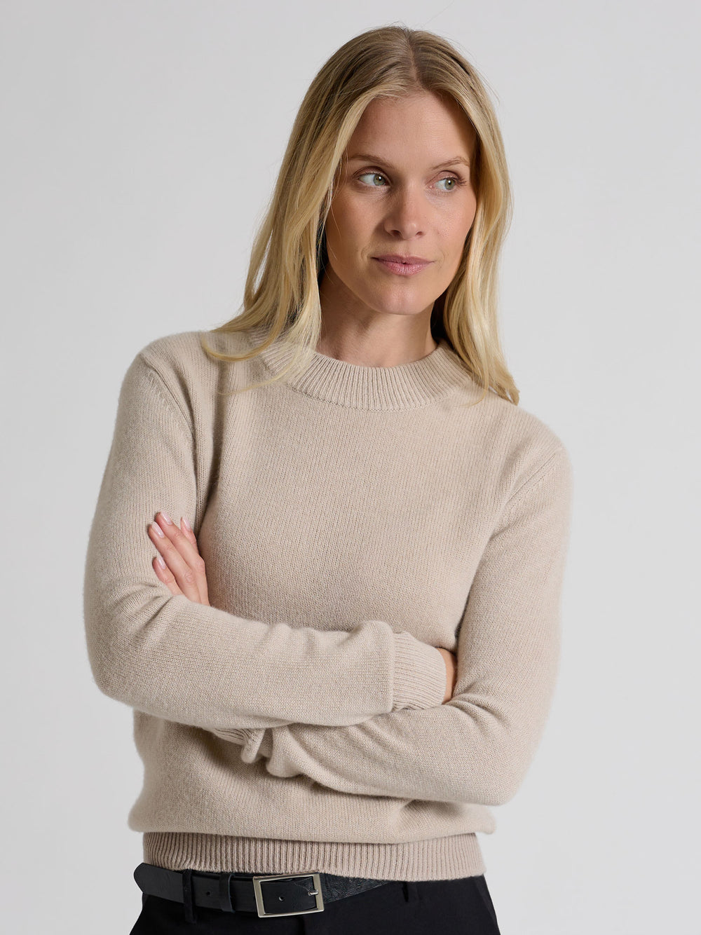 Kashmirgenser "Sofia long" I fargen ginger, lys beige. 100% kashmir, Norsk design fra Kashmina