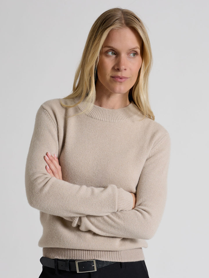 Kashmirgenser "Sofia long" I fargen ginger, lys beige. 100% kashmir, Norsk design fra Kashmina