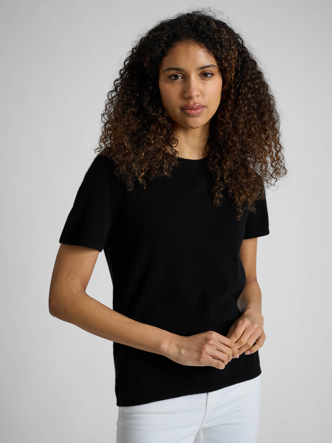 Kashmirgenser t-shirt i 100% kashmirull fra Kashmina