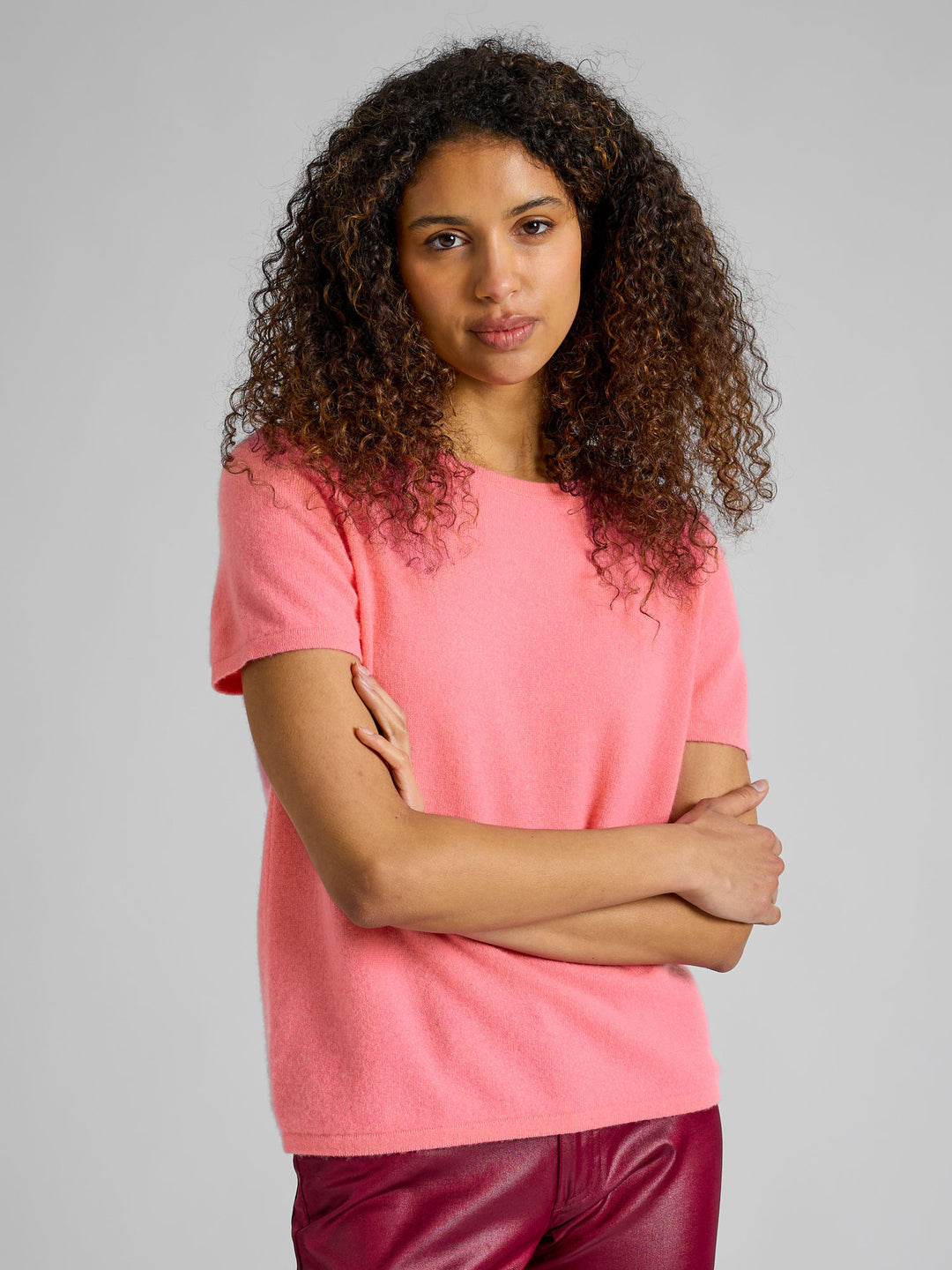 Kashmir t-shirt "Fresh" - Bubblegum pink