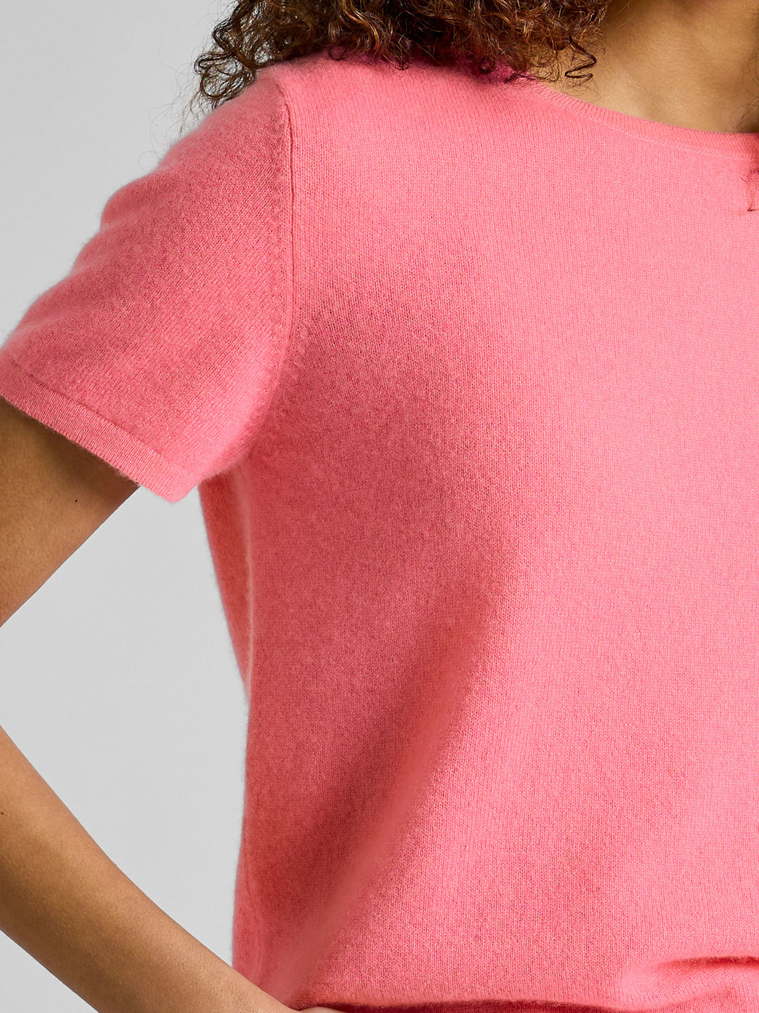 Kashmir t-shirt "Fresh" - Bubblegum pink
