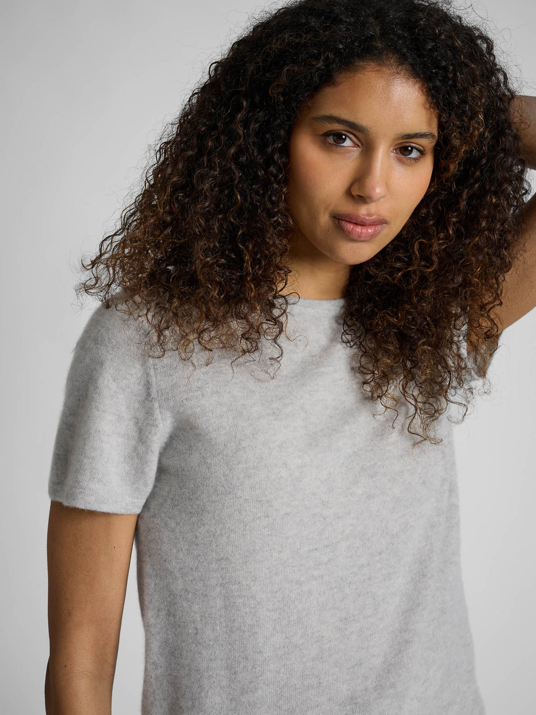Kashmirgenser t-shirt i 100% kashmirull fra Kashmina