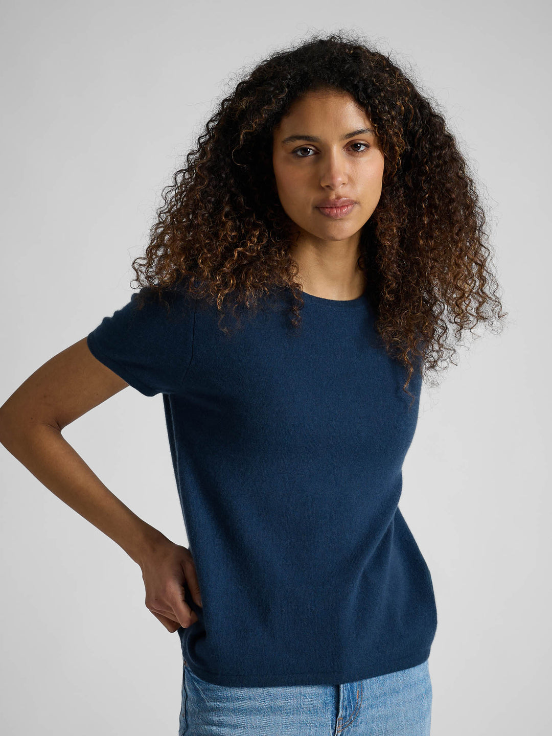 Kashmir t-shirt "Fresh" - mountain blue