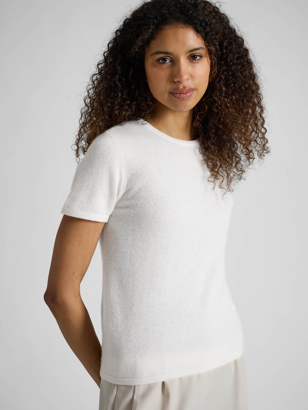 Kashmir t-shirt "Fresh" - hvit